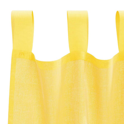 Voile Vorhänge mit Schlaufen 2 Stk. Gelb 140x140 cm
