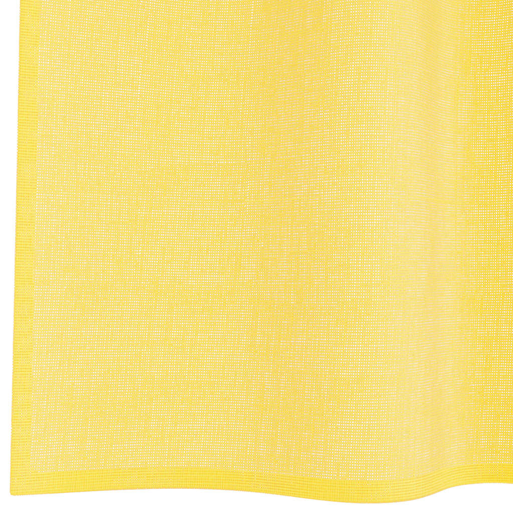 Voile Vorhänge mit Schlaufen 2 Stk. Gelb 140x140 cm