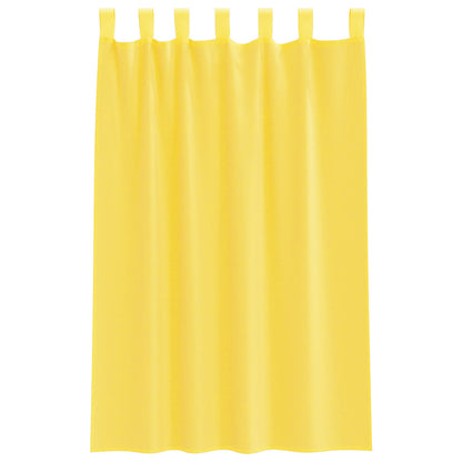 Voile Vorhänge mit Schlaufen 2 Stk. Gelb 140x175 cm
