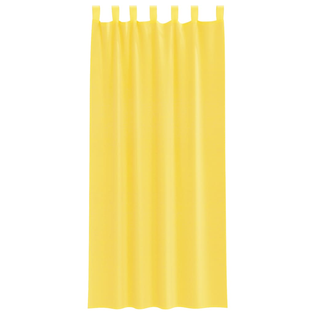 Voile Vorhänge mit Schlaufen 2 Stk. Gelb 140x225 cm