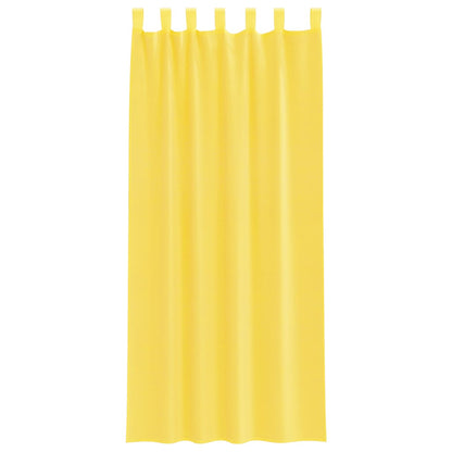 Voile Vorhänge mit Schlaufen 2 Stk. Gelb 140x225 cm