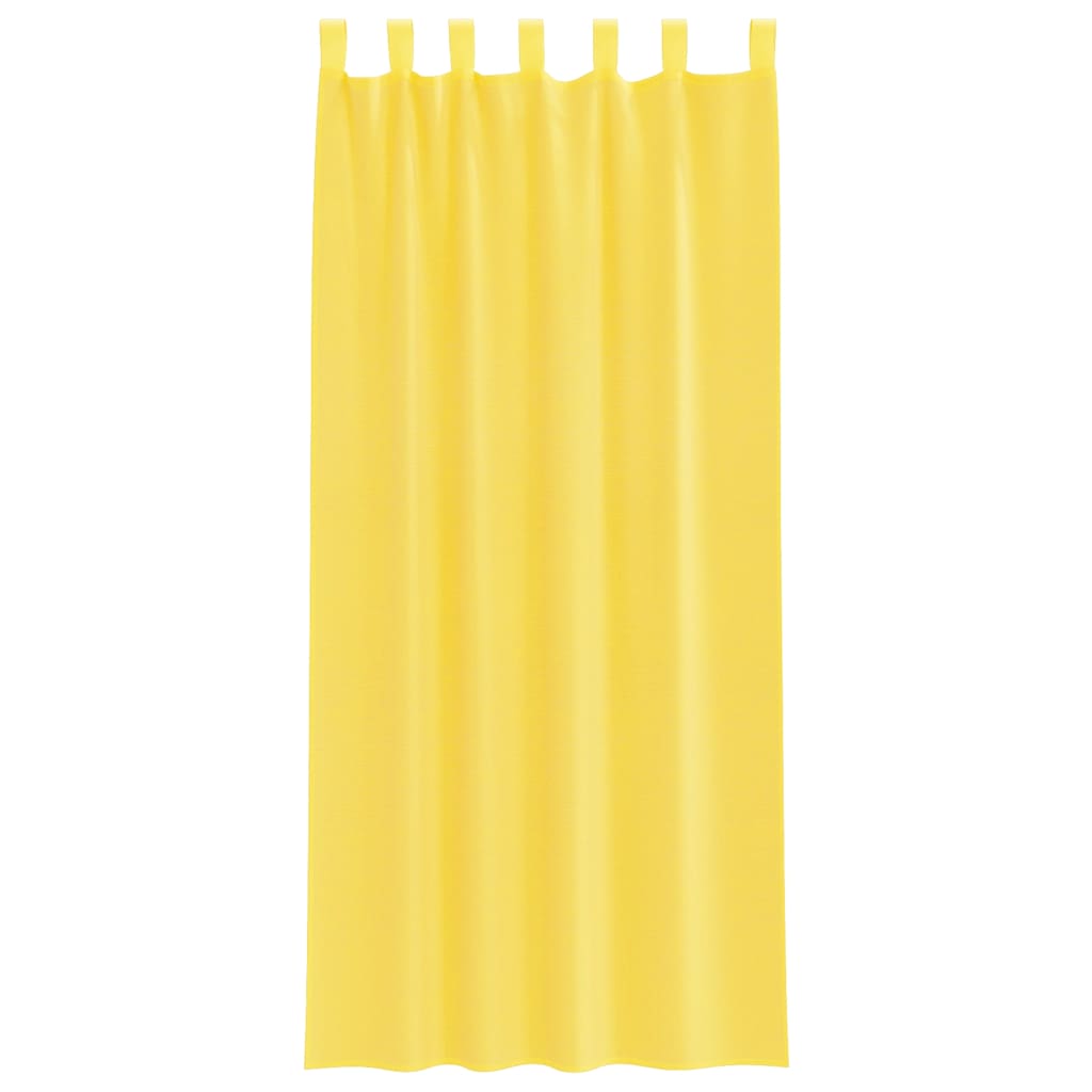 Voile Vorhänge mit Schlaufen 2 Stk. Gelb 140x245 cm
