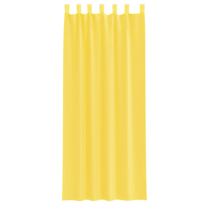 Voile Vorhänge mit Schlaufen 2 Stk. Gelb 140x260 cm