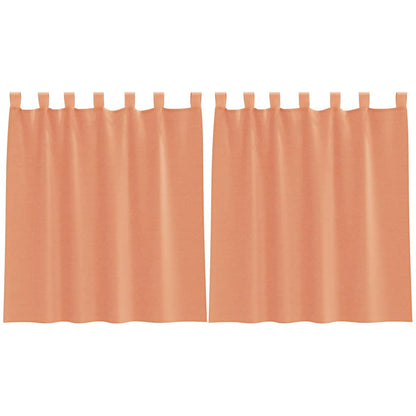 Voile Vorhänge mit Schlaufen 2 Stk. Terrakottarot 140x140 cm