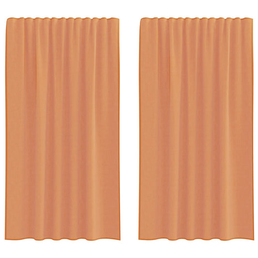 Voile Vorhänge mit Schlaufen 2 Stk. Terrakottarot 140x175 cm