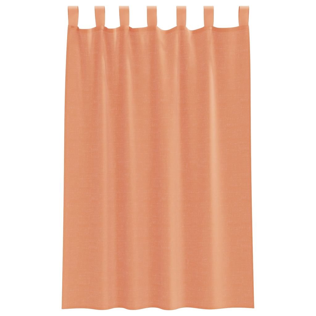 Voile Vorhänge mit Schlaufen 2 Stk. Terrakottarot 140x175 cm