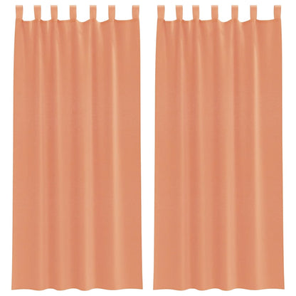 Voile Vorhänge mit Schlaufen 2 Stk. Terrakottarot 140x225 cm