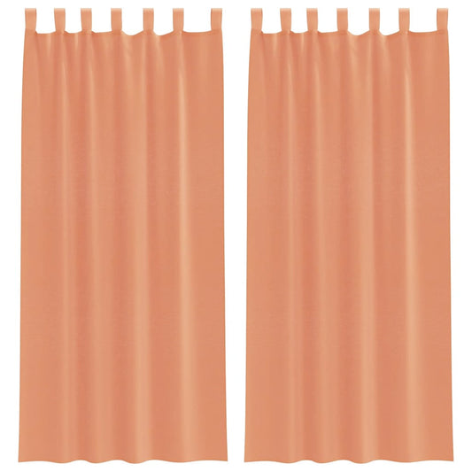Voile Vorhänge mit Schlaufen 2 Stk. Terrakottarot 140x225 cm