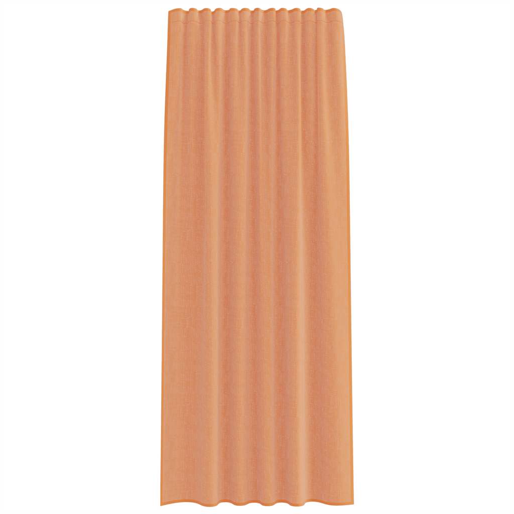 Voile Vorhänge mit Schlaufen 2 Stk. Terrakottarot 140x225 cm