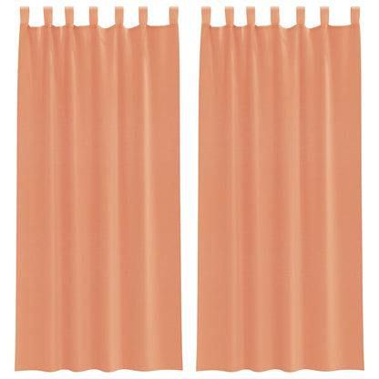 Voile Vorhänge mit Schlaufen 2 Stk. Terrakottarot 140x245 cm