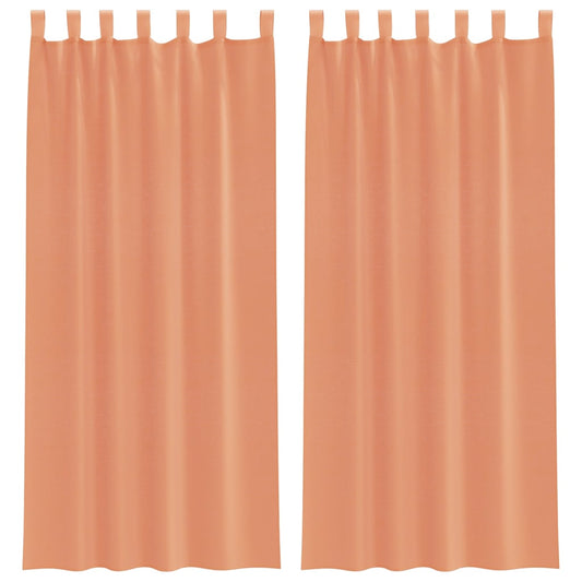 Voile Vorhänge mit Schlaufen 2 Stk. Terrakottarot 140x245 cm