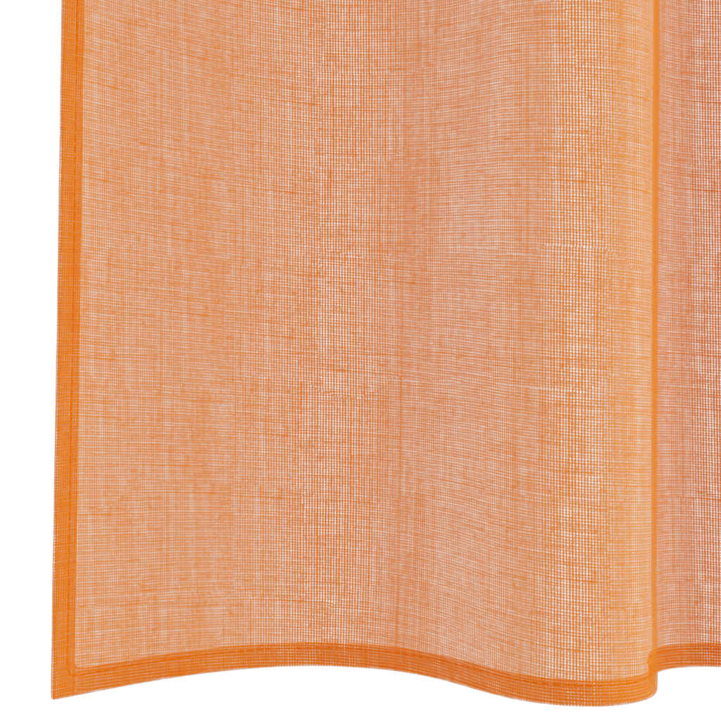 Voile Vorhänge mit Schlaufen 2 Stk. Terrakottarot 140x245 cm