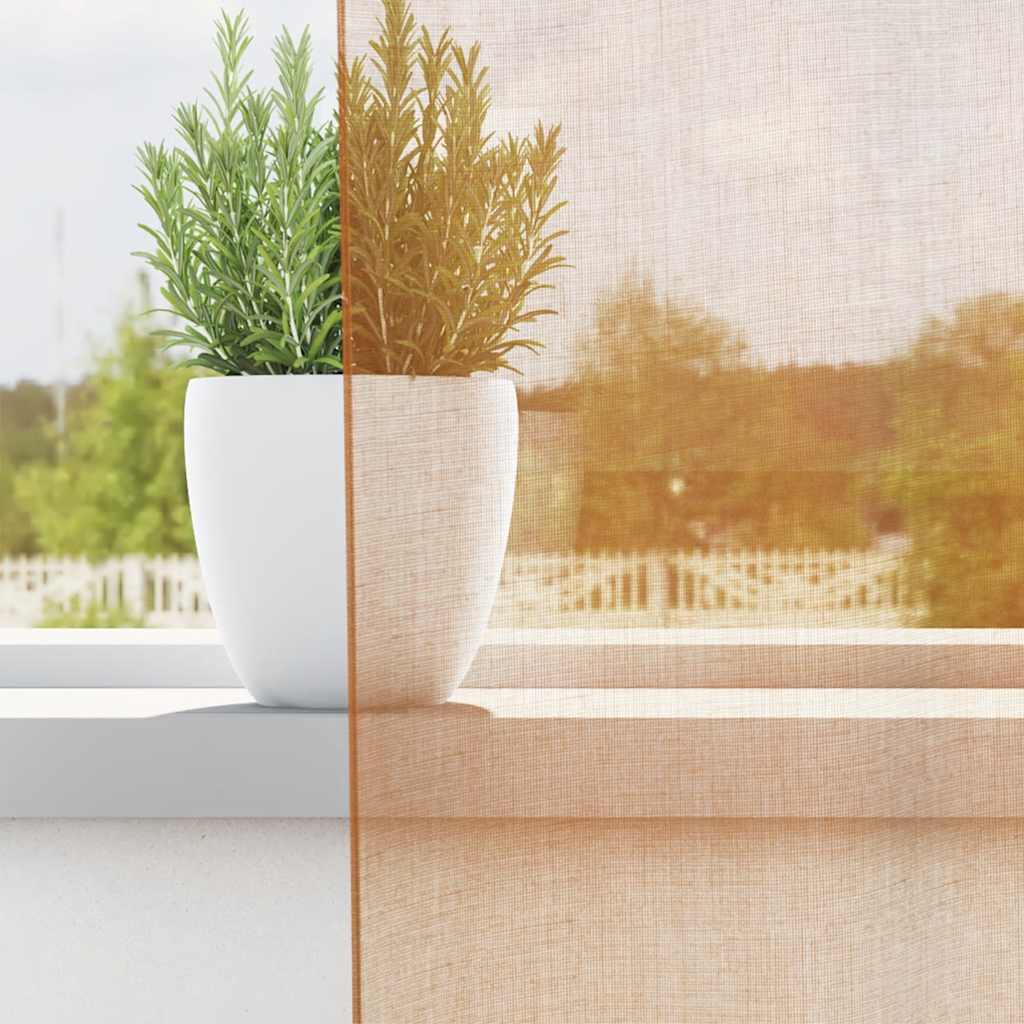 Voile Vorhänge mit Schlaufen 2 Stk. Terrakottarot 140x260 cm