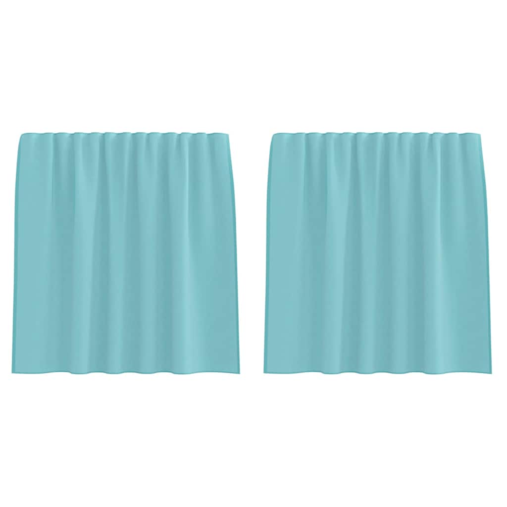 Voile Vorhänge mit Schlaufen 2 Stk. Türkis 140x140 cm