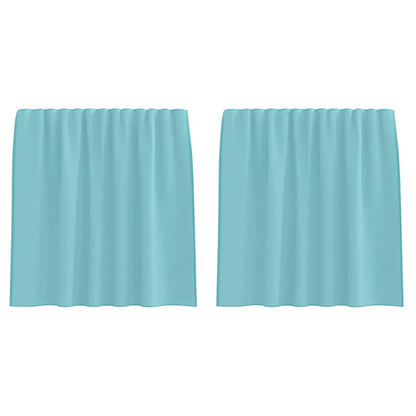 Voile Vorhänge mit Schlaufen 2 Stk. Türkis 140x140 cm
