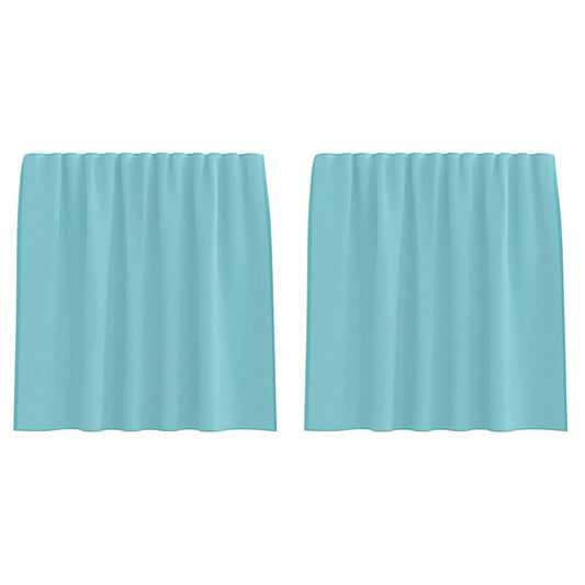 Voile Vorhänge mit Schlaufen 2 Stk. Türkis 140x140 cm