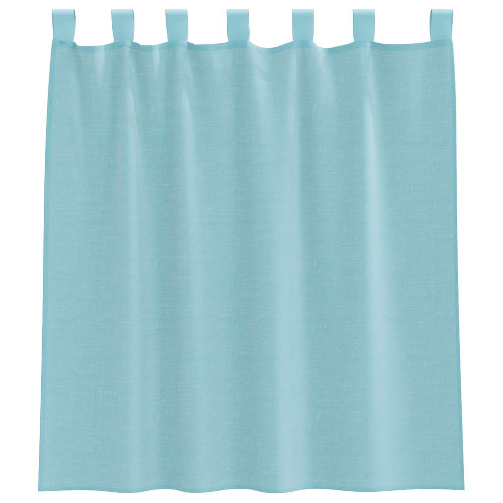 Voile Vorhänge mit Schlaufen 2 Stk. Türkis 140x140 cm
