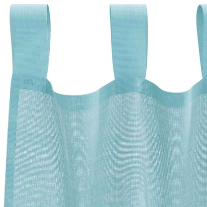 Voile Vorhänge mit Schlaufen 2 Stk. Türkis 140x140 cm