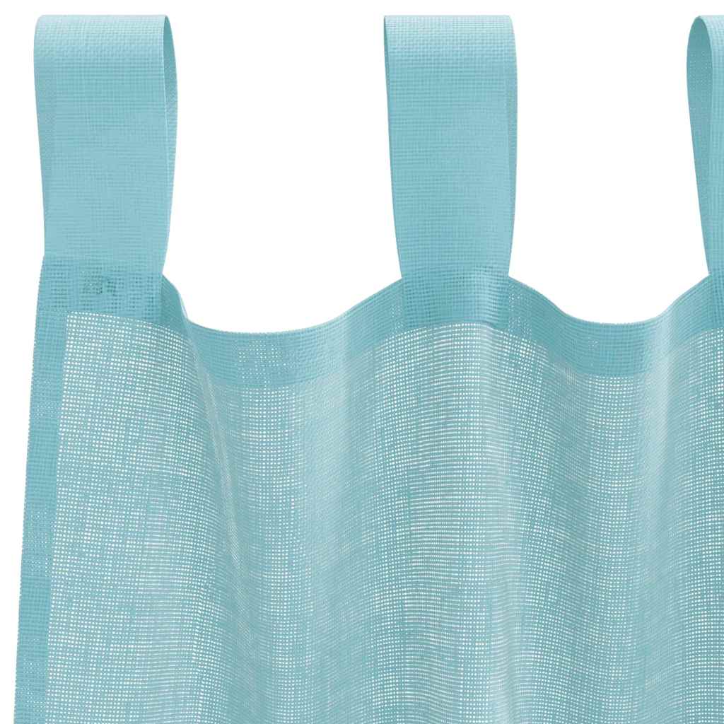 Voile Vorhänge mit Schlaufen 2 Stk. Türkis 140x175 cm