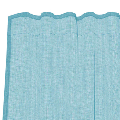 Voile Vorhänge mit Schlaufen 2 Stk. Türkis 140x225 cm