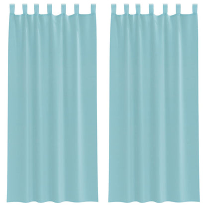 Voile Vorhänge mit Schlaufen 2 Stk. Türkis 140x245 cm
