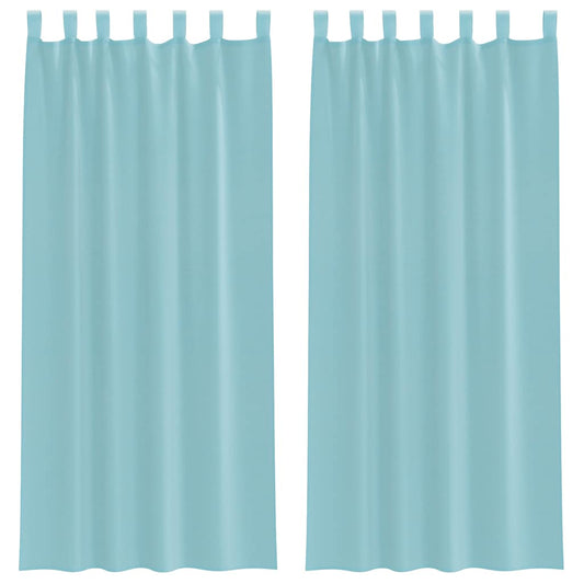 Voile Vorhänge mit Schlaufen 2 Stk. Türkis 140x245 cm