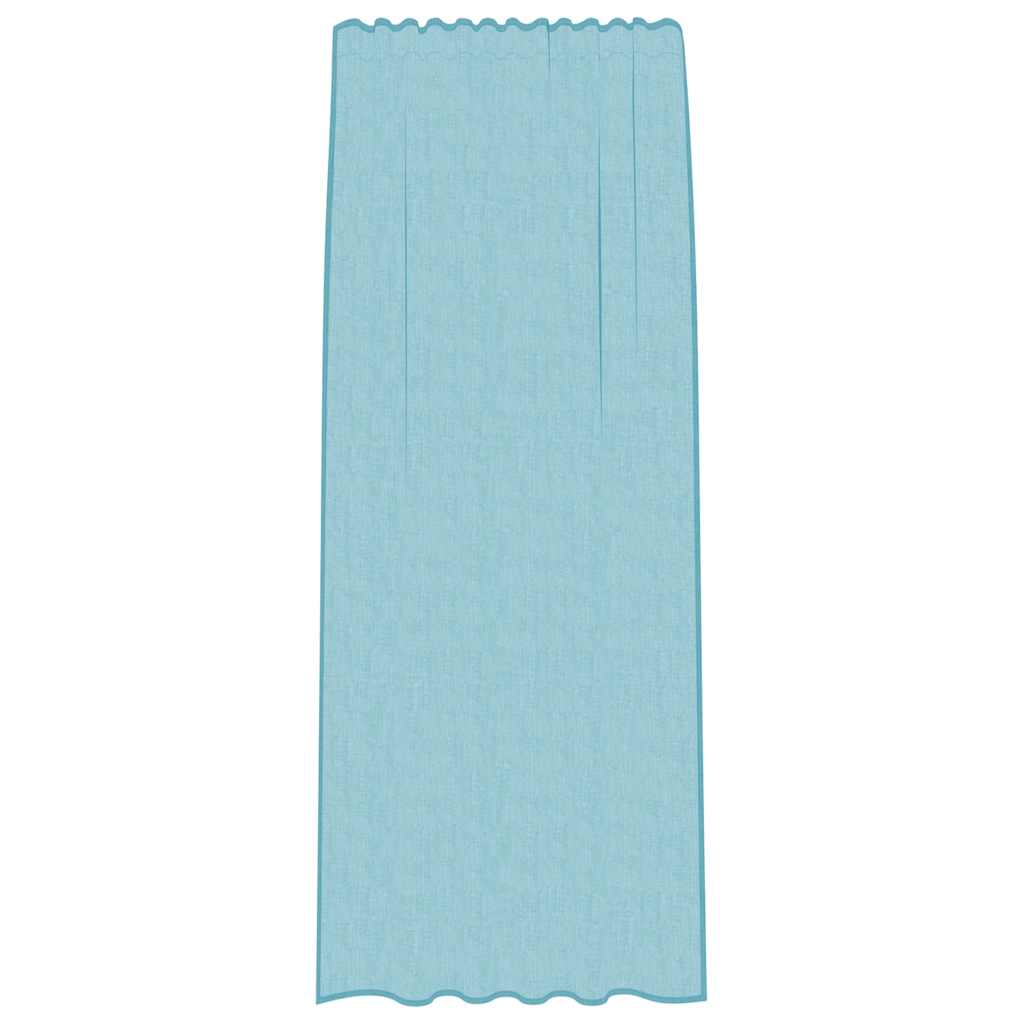 Voile Vorhänge mit Schlaufen 2 Stk. Türkis 140x245 cm