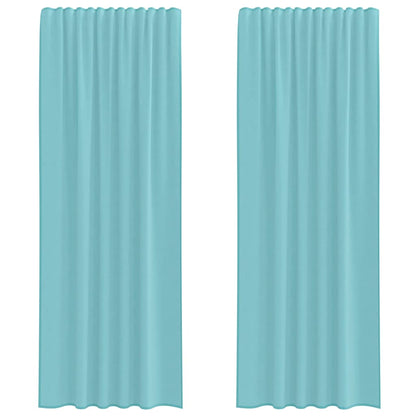 Voile Vorhänge mit Schlaufen 2 Stk. Türkis 140x260 cm
