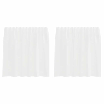 Voile Vorhänge mit Schlaufen 2 Stk. Weiß 140x140 cm