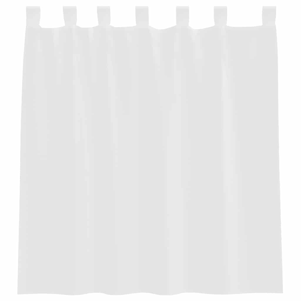 Voile Vorhänge mit Schlaufen 2 Stk. Weiß 140x140 cm