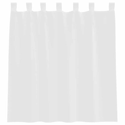 Voile Vorhänge mit Schlaufen 2 Stk. Weiß 140x140 cm
