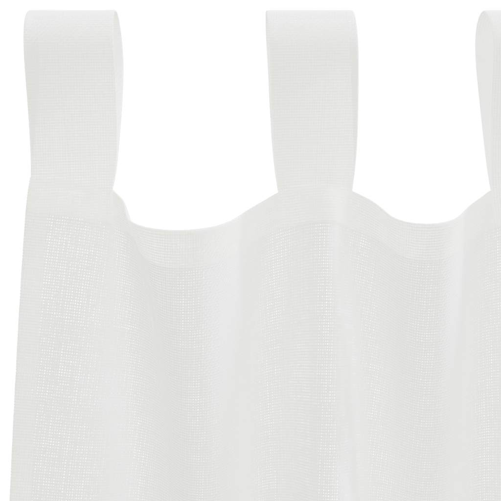 Voile Vorhänge mit Schlaufen 2 Stk. Weiß 140x140 cm
