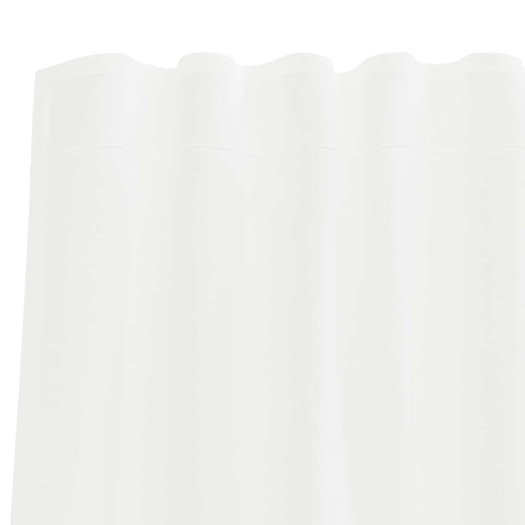 Voile Vorhänge mit Schlaufen 2 Stk. Weiß 140x140 cm