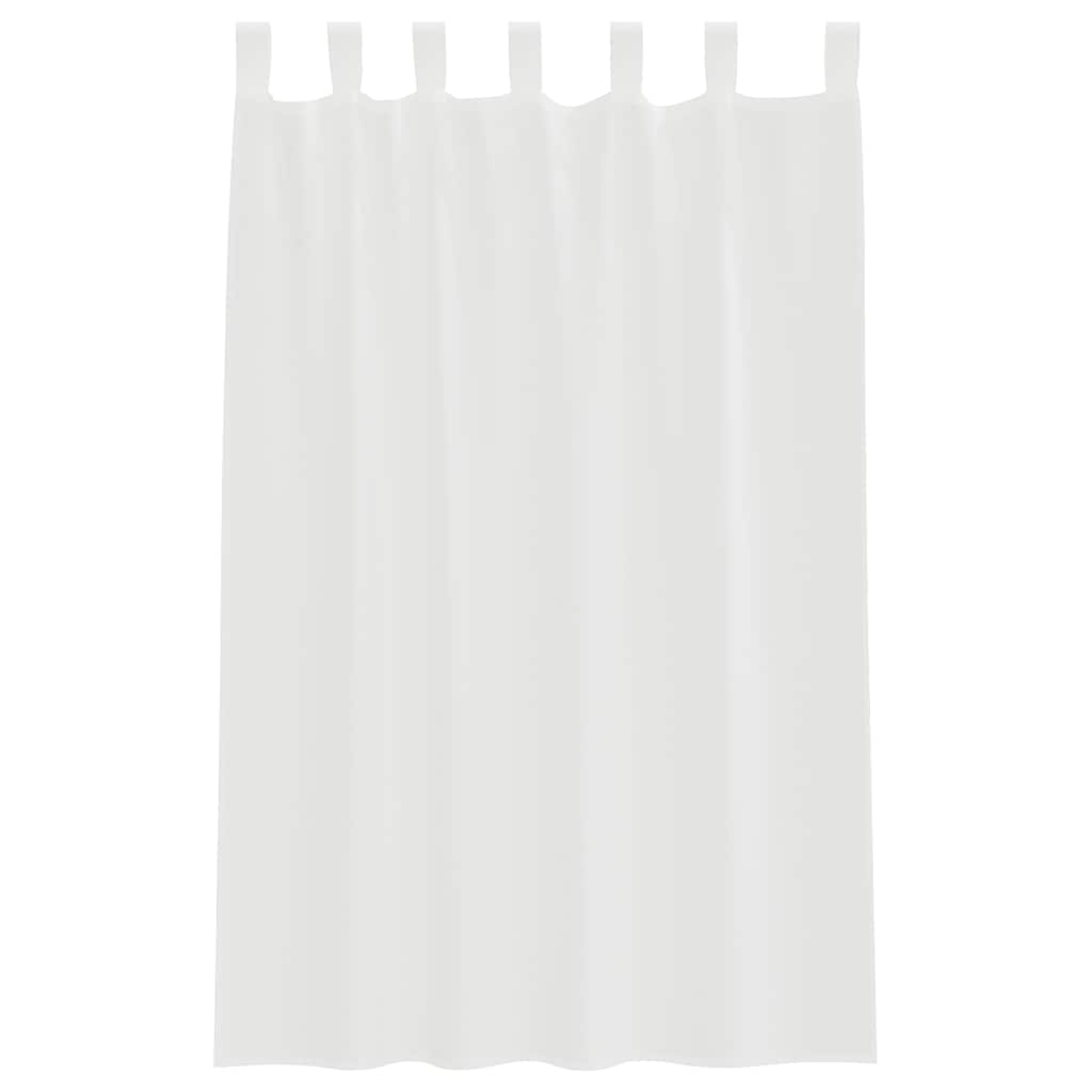 Voile Vorhänge mit Schlaufen 2 Stk. Weiß 140x175 cm