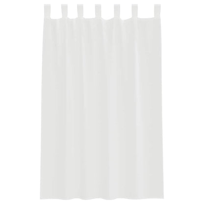 Voile Vorhänge mit Schlaufen 2 Stk. Weiß 140x175 cm