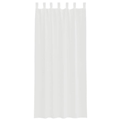 Voile Vorhänge mit Schlaufen 2 Stk. Weiß 140x225 cm