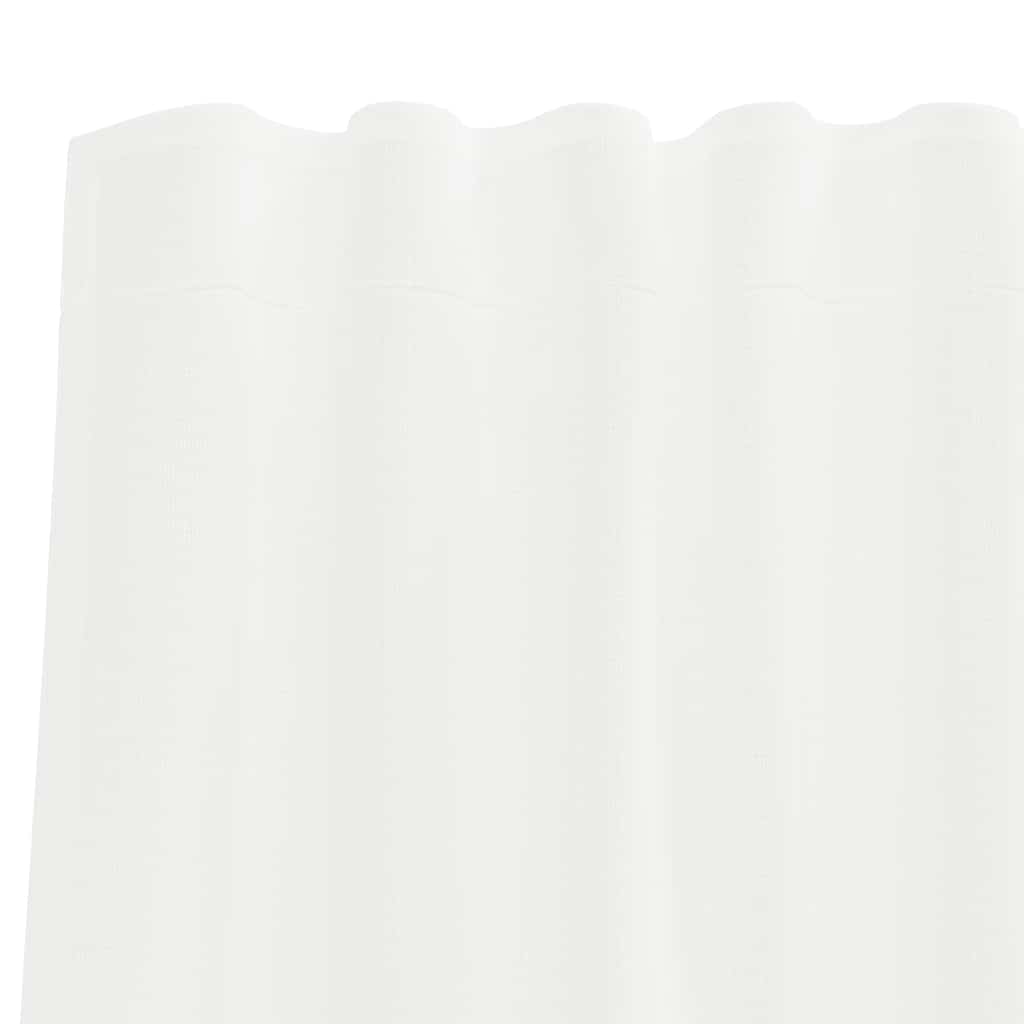 Voile Vorhänge mit Schlaufen 2 Stk. Weiß 140x225 cm