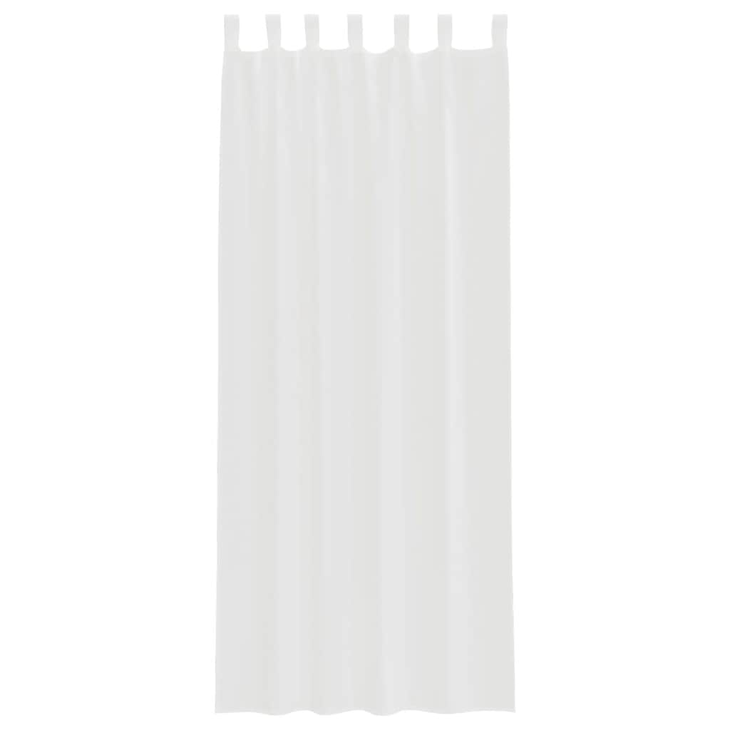 Voile Vorhänge mit Schlaufen 2 Stk. Weiß 140x260 cm