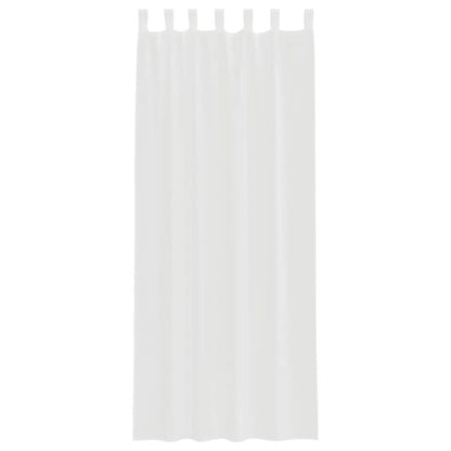 Voile Vorhänge mit Schlaufen 2 Stk. Weiß 140x260 cm