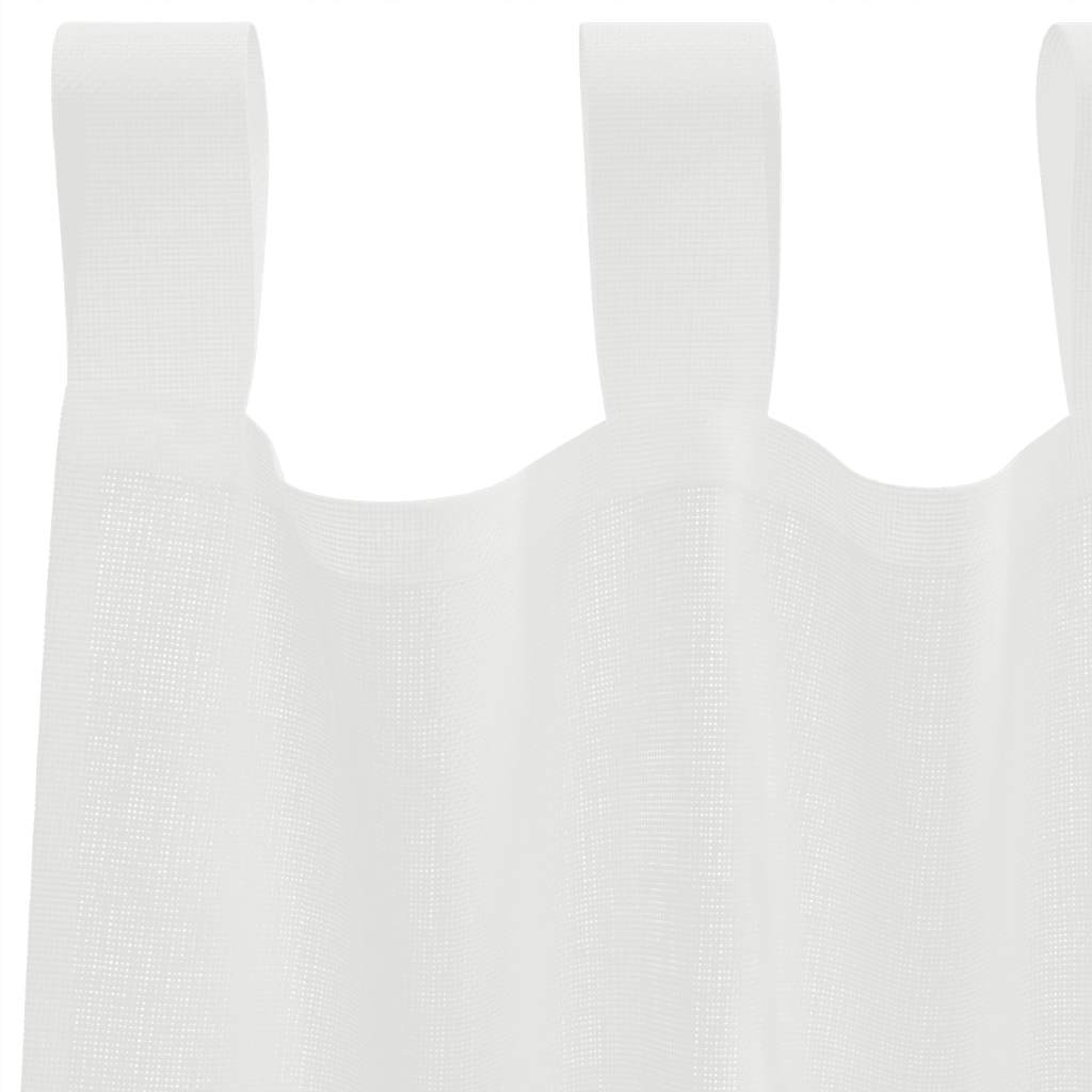 Voile Vorhänge mit Schlaufen 2 Stk. Weiß 140x260 cm
