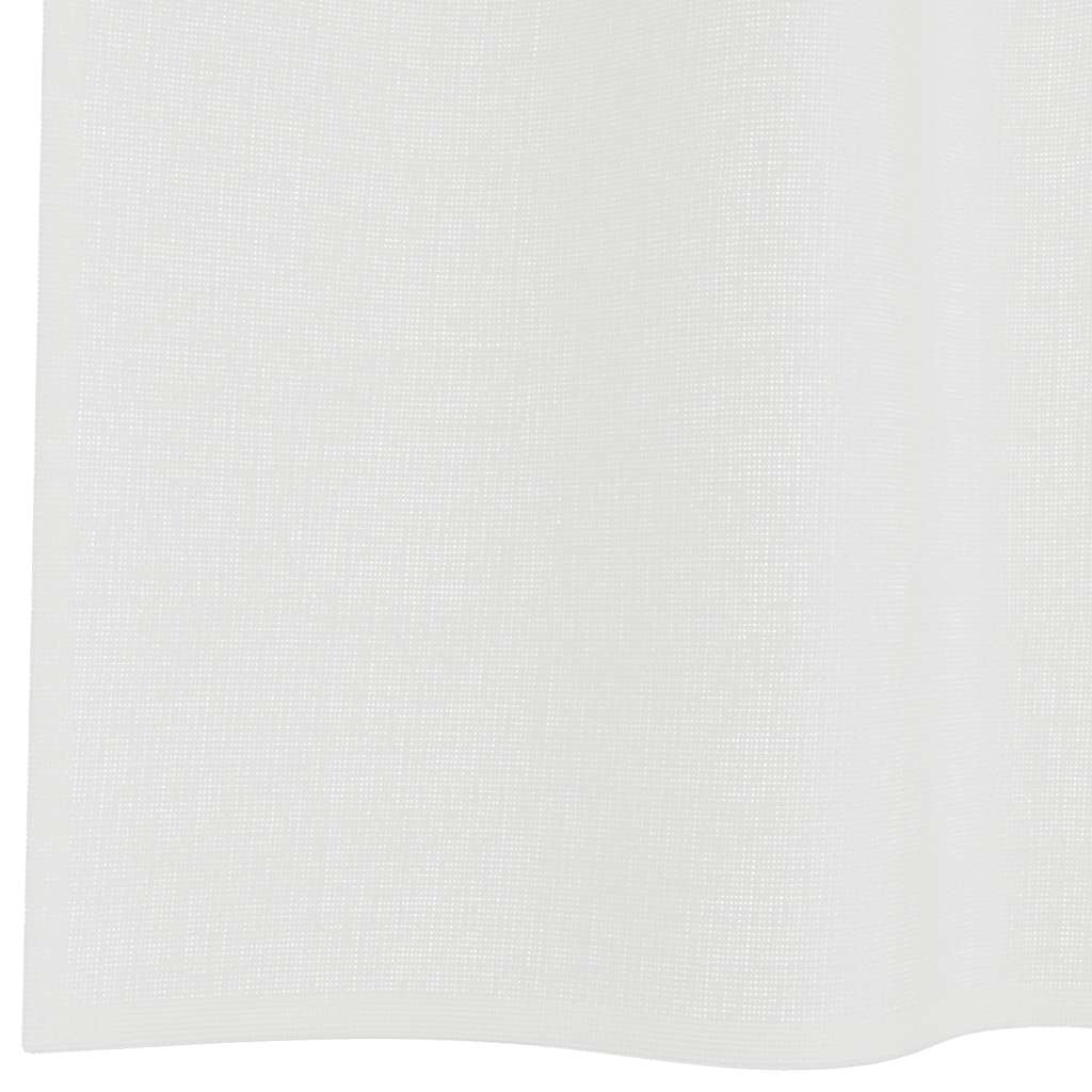 Voile Vorhänge mit Schlaufen 2 Stk. Weiß 140x260 cm