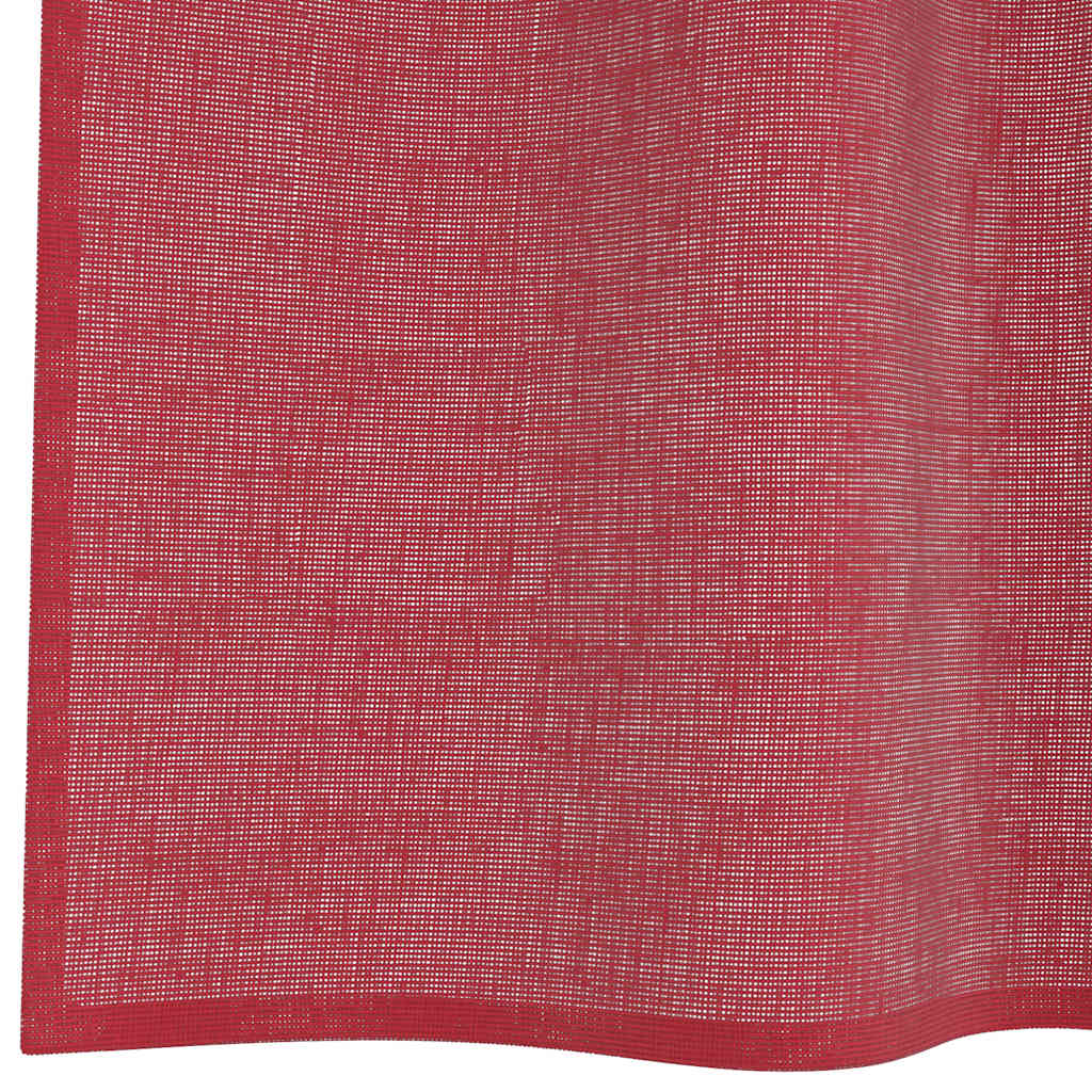 Voile Vorhänge mit Schlaufen 2 Stk. Weinrot 140x140 cm