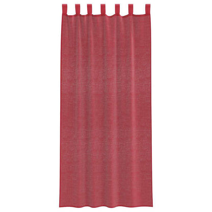 Voile Vorhänge mit Schlaufen 2 Stk. Weinrot 140x225 cm