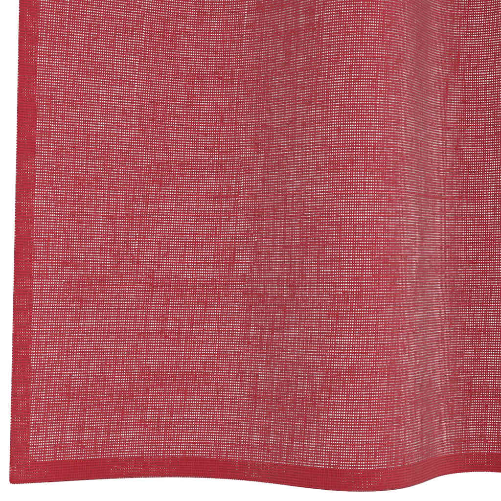 Voile Vorhänge mit Schlaufen 2 Stk. Weinrot 140x225 cm