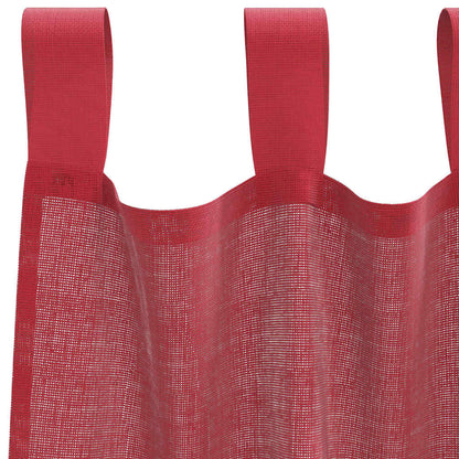 Voile Vorhänge mit Schlaufen 2 Stk. Weinrot 140x245 cm