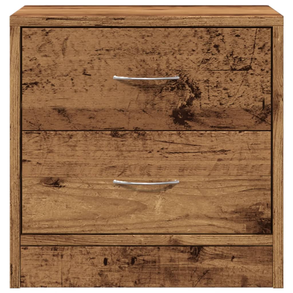 Sengebord gammelt træ look 40x30x40 cm træmateriale