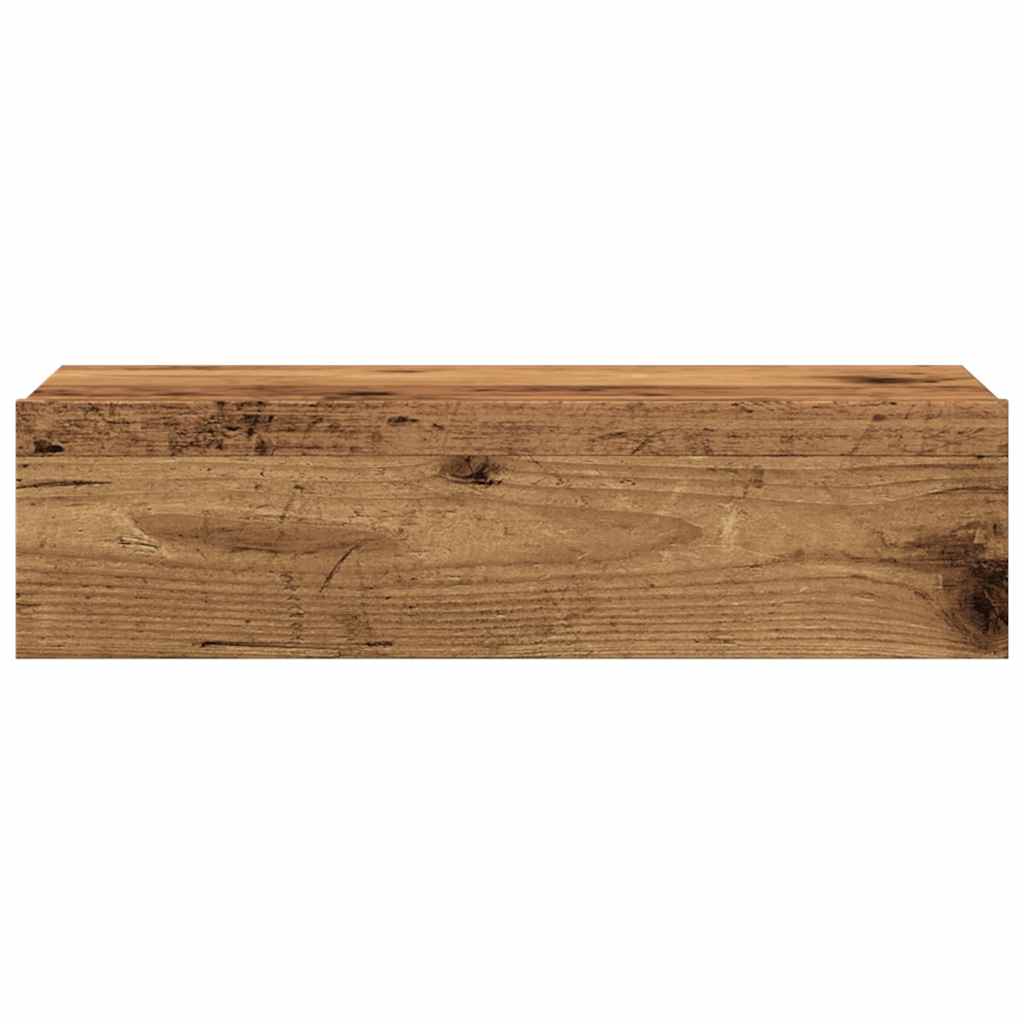 TV-skabe med LED lys 2 stk Gammelt træ look 60x35x15,5 cm