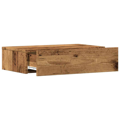 TV-skabe med LED lys 2 stk Gammelt træ look 60x35x15,5 cm