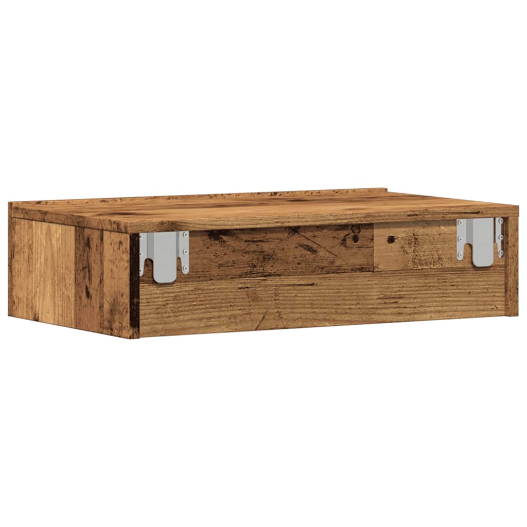 TV-skabe med LED lys 2 stk Gammelt træ look 60x35x15,5 cm