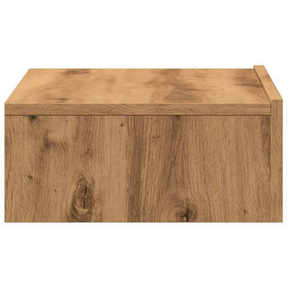 TV-skabe med LED-lys 2 stk. Håndværks eg 60x35x15,5 cm